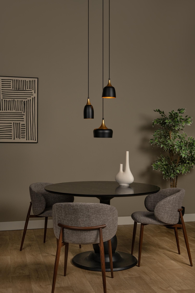 Lucide CHAYANNE - Závesné svietidlo - 3xE14 - Čierne